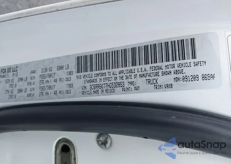 2017 Ram 1500 St из США, поврежденный, VIN 3C6RR6KT7HG532853